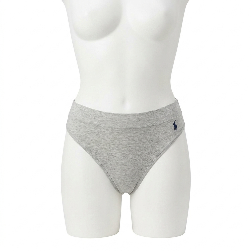 NEW POLO RALPH LAUREN high cut briefs panty in heather grey